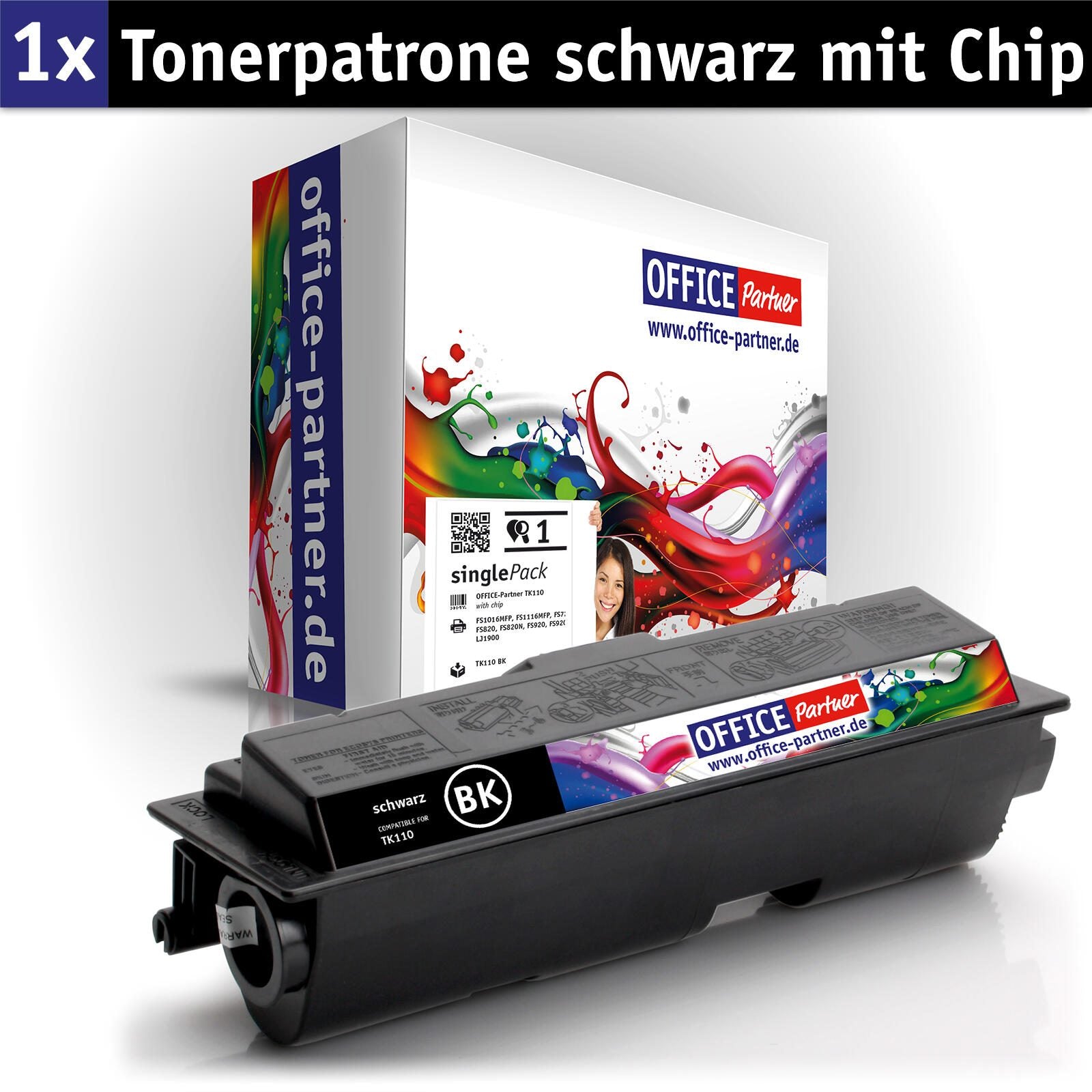 OFFICE-Partner Premium Toner alternativ zu Kyocera TK-110 BK - schwarz OFFICE-Partner Premium Toner alternativ zu Kyocera TK-110 BK - schwarz